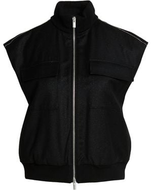 Peserico Vest Virgin Wool, Polyamide, Metallic Fiber - Black