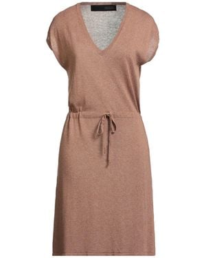 Messagerie Mini Dress Viscose, Linen, Cotton - Brown