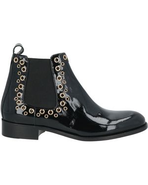 Red(V) (V) Ankle Boots Leather - Black