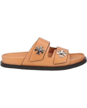 Tory Burch Camel Sandals Leather - Brown
