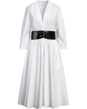 Alaïa Midi Dress Cotton, Polyamide, Elastane - White
