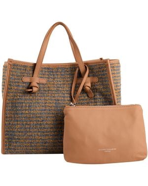 Gianni Chiarini Marcella Club -- Tan Handbag Leather, Textile Fibres - Brown