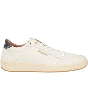 Blauer Sneakers Leather, Textile Fibers - White