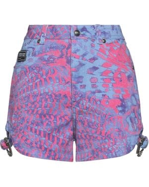 Versace Jeans Couture Denim Shorts Cotton, Elastane - Purple