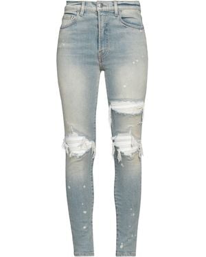 Amiri Jeans Cotton, Elastomultiester, Elastane, Cow Leather - Blue
