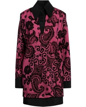 Jijil Fuchsia Mini Dress Cotton, Polyester, Acetate, Silk - Purple