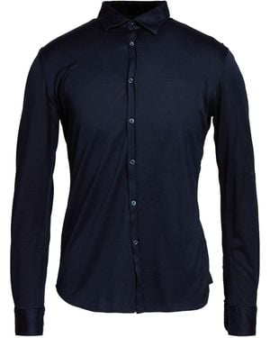 Aglini Midnight Shirt Cotton - Blue
