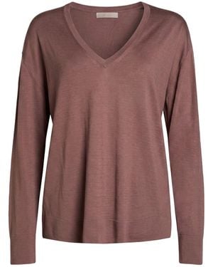 Max Mara Mm By Mauve Sweater Silk, Cotton - Brown