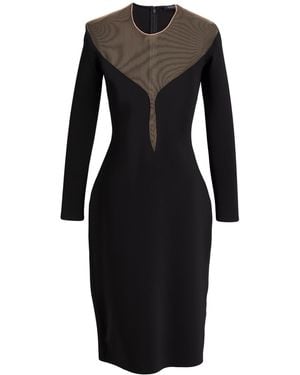 Mugler Midi Dress Recycled Polyamide, Elastane, Polyamide - Black
