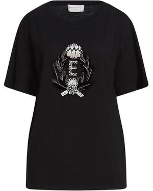 ERMANNO FIRENZE T-Shirt Cotton, Polyamide, Metal, Glass - Black