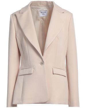 FACE TO FACE STYLE Blazer Pes, Viscose, Elastane - Natural