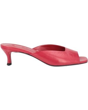 BY FAR Brick Sandals Leather - Pink