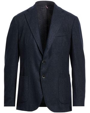 Santaniello Midnight Blazer Wool, Polyester - Blue
