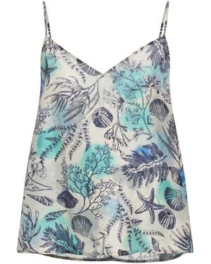 Attic And Barn Light Top Silk - Blue