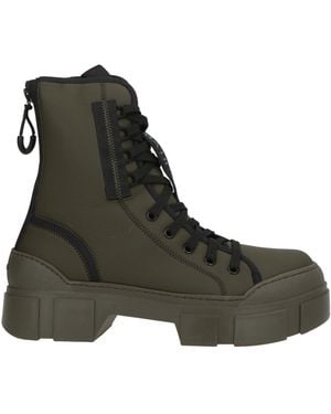 Vic Matié Dark Ankle Boots Synthetic Fibres - Black