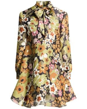 Celine Military Mini Dress Silk - Metallic