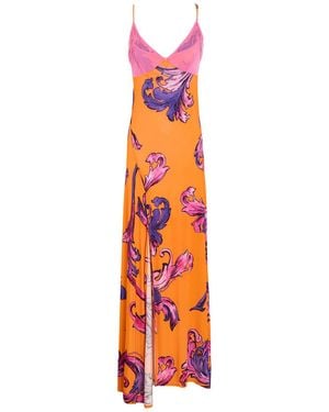 Versace Jeans Couture Maxi Dress Viscose, Elastane, Polyamide - White