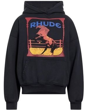 Rhude Charcoal Sweatshirt Cotton - Blue