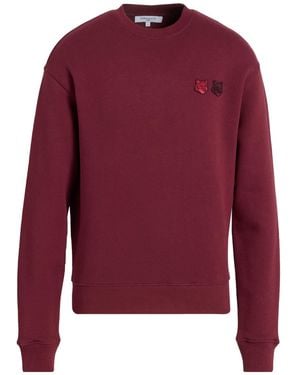 Maison Kitsuné Burgundy Sweatshirt Cotton - Red