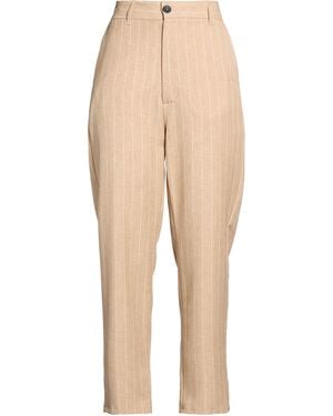 Imperial Camel Pants Polyester, Viscose - Natural