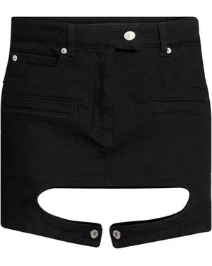 Courreges Denim Skirt Cotton, Eco Polyester - Black