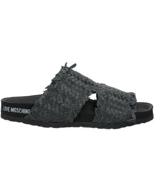 Love Moschino Sandals Textile Fibres - Black