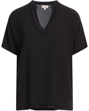 HER SHIRT HER DRESS Top Silk - Black