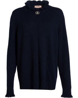 Twinset Midnight Turtleneck Wool, Viscose, Polyamide, Cashmere - Blue