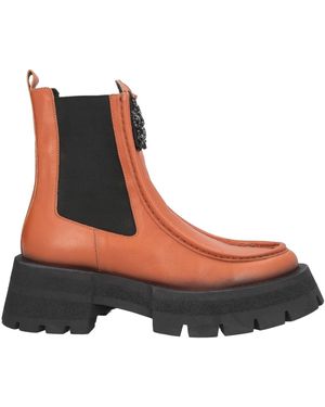 Tosca Blu Tan Ankle Boots Leather, Elastic Fibers - Brown