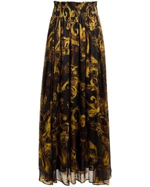 Versace Jeans Couture Maxi Skirt Polyester - Natural