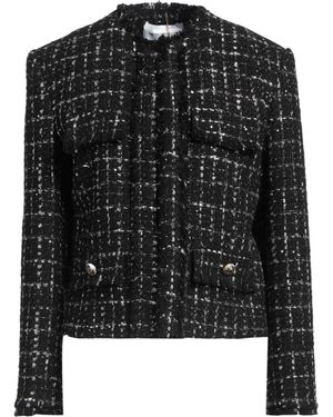 SIMONA CORSELLINI Jacket Cotton, Acrylic, Polyester, Synthetic Fibers, Wool - Black
