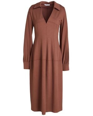 LE SARTE DEL SOLE Midi Dress Viscose, Polyamide, Elastane - Brown