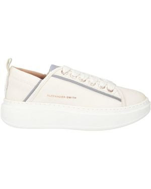 Alexander Smith Ivory Sneakers Textile Fibers - Natural