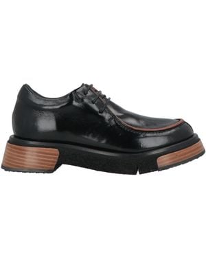 Fabi Lace-Up Shoes Leather, Textile Fibres - Black