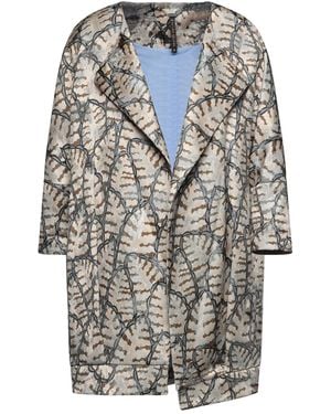 Manila Grace Overcoat & Trench Coat Polyester, Viscose, Cotton, Polyamide - Gray