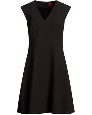HUGO Midi Dress Recycled Polyester, Polyester, Viscose, Elastane - Black