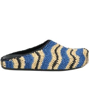 Marni X No Vacancy Inn Mules & Clogs Textile Fibres - Blue