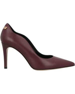 Blumarine Burgundy Pumps Leather - Purple