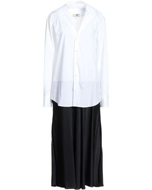 MM6 by Maison Margiela Midi Dress Cotton, Viscose - White