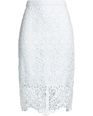 Burberry Macramé Lace Sheath Skirt - White