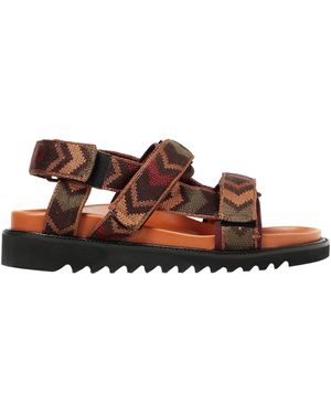 サンダル・ミュール MISSONI MWF111 Sandals Brown Missoni Missoni Open Toe Leather Sandals | Neutrals | FARFETCH