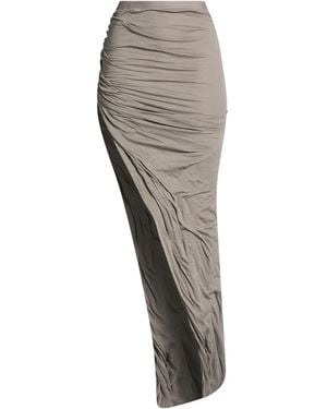 Rick Owens Maxi Skirt Cotton - Gray