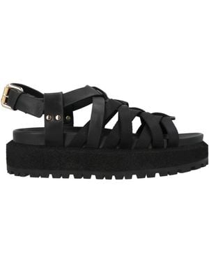 Rag & Bone Sandals Leather, Textile Fibres - Black