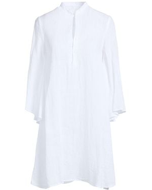 120% Lino Mini Dresses - White
