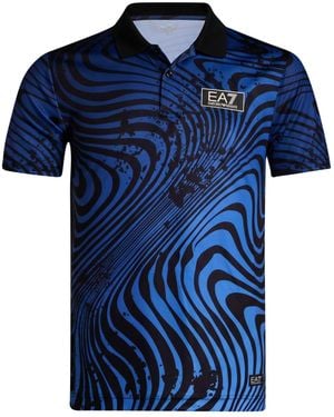 EA7 Polo Shirt Polyester - Blue