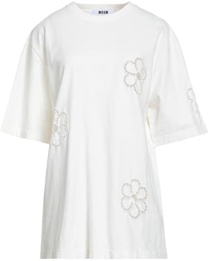 MSGM T-Shirt Cotton - White