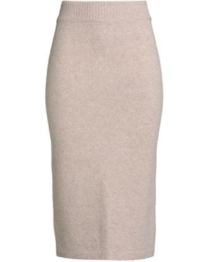 Fedeli Midi Skirt Virgin Wool, Cashmere, Polyamide - Natural