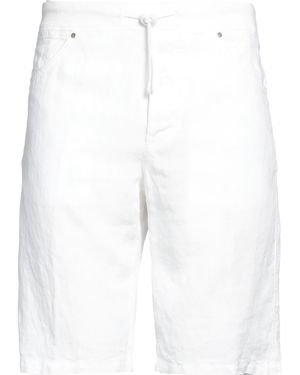 120% Lino Shorts E Bermuda - Bianco