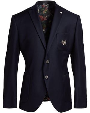 Luigi Bianchi Midnight Blazer Wool - Blue