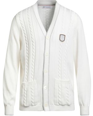 Brunello Cucinelli Strickjacke - Weiß